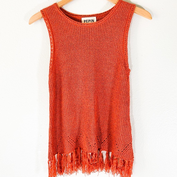 Pepin crochet frayed sleeveless blouse - Picture 3 of 5